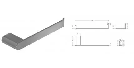 Полотенцедержатель «Cezares» STYLUS-TH02-IN на стену сатин Полотенцедержатель «Cezares» STYLUS-TH02-IN на стену сатин