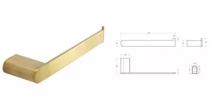 Полотенцедержатель «Cezares» STYLUS-TH02-BORO на стену брашированное золото Полотенцедержатель «Cezares» STYLUS-TH02-BORO на стену брашированное золото