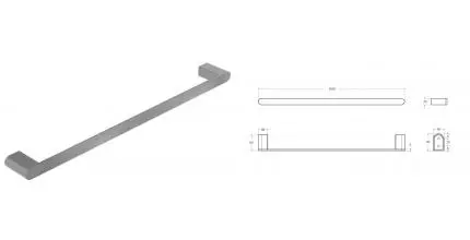 Полотенцедержатель «Cezares» STYLUS-TH-60-IN на стену сатин Полотенцедержатель «Cezares» STYLUS-TH-60-IN на стену сатин