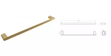 Полотенцедержатель «Cezares» STYLUS-TH-60-BORO на стену брашированное золото Полотенцедержатель «Cezares» STYLUS-TH-60-BORO на стену брашированное золото