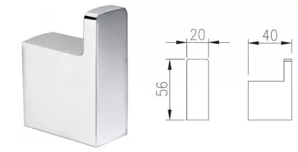 Крючок «Cezares» SLIDER-HK-01 на стену хром Крючок «Cezares» SLIDER-HK-01 на стену хром