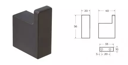 Крючок «Cezares» SLIDER-HK-GM на стену оружейная сталь Крючок «Cezares» SLIDER-HK-GM на стену оружейная сталь