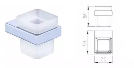 Стакан для зубных щёток «Cezares» SLIDER-TUMS-01 на стену хром Стакан для зубных щёток «Cezares» SLIDER-TUMS-01 на стену хром