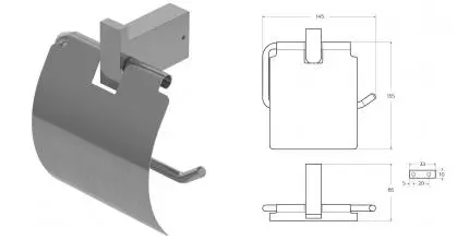Держатель для туалетной бумаги «Cezares» SLIDER-PH-IN на стену сатин Держатель для туалетной бумаги «Cezares» SLIDER-PH-IN на стену сатин