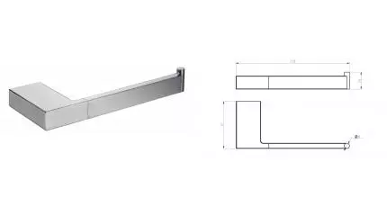 Держатель для туалетной бумаги «Cezares» SLIDER-PH1-01 на стену хром Держатель для туалетной бумаги «Cezares» SLIDER-PH1-01 на стену хром