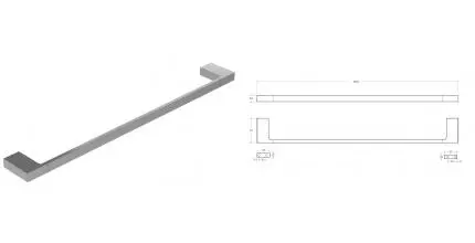 Полотенцедержатель «Cezares» SLIDER-TH-60-IN на стену сатин Полотенцедержатель «Cezares» SLIDER-TH-60-IN на стену сатин