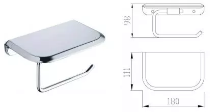 Держатель для туалетной бумаги «Cezares» LINER-PHM-01 на стену хром