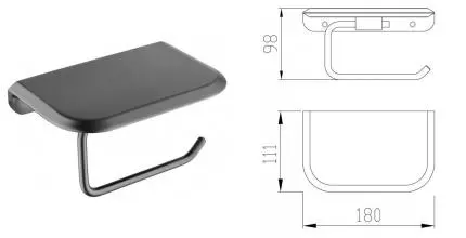 Держатель для туалетной бумаги «Cezares» LINER-PHM-GM на стену оружейная сталь