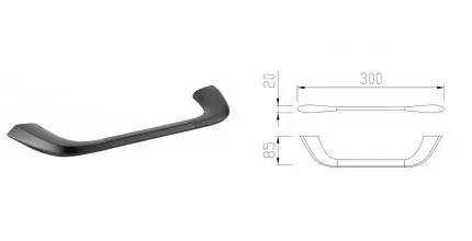 Полотенцедержатель «Cezares» LINER-TH02-GM на стену оружейная сталь