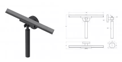 Водосгон «Cezares» RELAX-SV-NOP на стену чёрный матовый Водосгон «Cezares» RELAX-SV-NOP на стену чёрный матовый