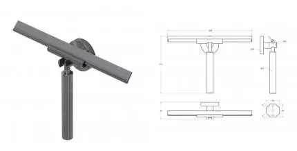Водосгон «Cezares» RELAX-SV-GM на стену оружейная сталь Водосгон «Cezares» RELAX-SV-GM на стену оружейная сталь