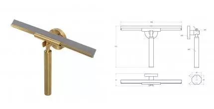 Водосгон «Cezares» RELAX-SV-BORO на стену брашированное золото Водосгон «Cezares» RELAX-SV-BORO на стену брашированное золото