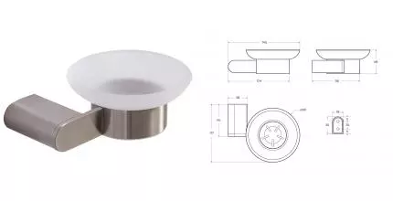Мыльница «Cezares» STYLUS-SODS-IN на стену сатин