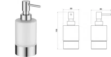 Дозатор для мыла «Акватек» Лира AQ4429CR на стол хром