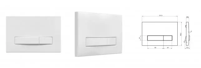 Кнопка смыва «Berges Wasserhaus» Atom Line 049226 белая Кнопка смыва «Berges Wasserhaus» Atom Line 049226 белая