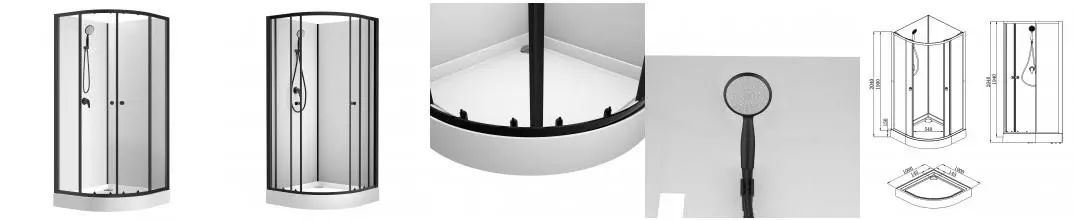 Душевая кабина «Loranto» Neo CS-21800-100 100/100 низкий поддон прозрачная/белая без крыши