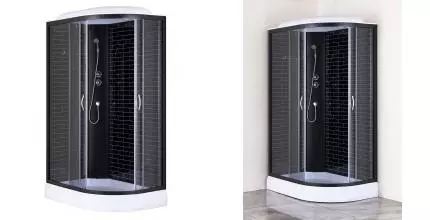 Душевая кабина «Loranto» Sunway CS-66120-13L GB 120/80 низкий поддон серая/чёрная левая Душевая кабина «Loranto» Sunway CS-66120-13L GB 120/80 низкий поддон серая/чёрная левая