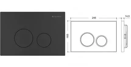 Кнопка смыва «Aqueduto» Circulo CIR0140 черная матовая