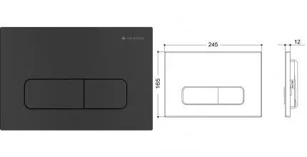 Кнопка смыва «Aqueduto» Forma FOR0140 черная матовая