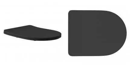 Сиденье для унитаза «Aqueduto» Ovo/Cone OVO/CON0440 ультратонкое дюропласт с микролифтом черное матовое