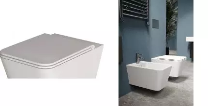 Сиденье для унитаза «Alice» Hide Square MC3109SQS антибактериальное покрытие, ультратонкое дюропласт с микролифтом белое матовое Сиденье для унитаза «Alice» Hide Square MC3109SQS антибактериальное покрытие, ультратонкое дюропласт с микролифтом белое матовое