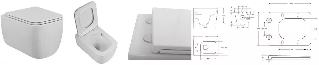 Подвесной унитаз безободковый «Belbagno» LUCE-TOR BB076CH-TOR/SC белый с сиденьем дюропласт с микролифтом белое Подвесной унитаз безободковый «Belbagno» LUCE-TOR BB076CH-TOR/SC белый с сиденьем дюропласт с микролифтом белое