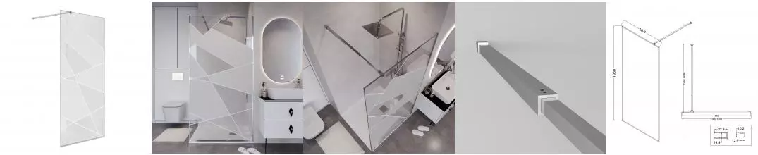 Душевая перегородка «Niagara» Nova NG-660-12 120/195 прозрачная/хром универсальная Душевая перегородка «Niagara» Nova NG-660-12 120/195 прозрачная/хром универсальная