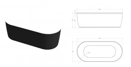 Экран под ванну «Cezares» Metauro Central 180 чёрный матовый Экран под ванну «Cezares» Metauro Central 180 чёрный матовый