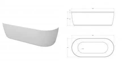 Экран под ванну «Cezares» Metauro Central 180 белый матовый