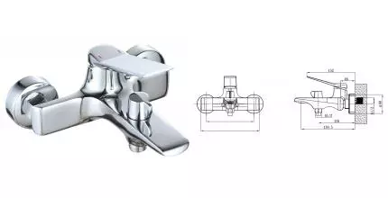 Смеситель для ванны «ESKO» Stockholm STK54 хром