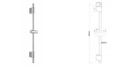 Штанга для душа «ESKO» SR650 хром