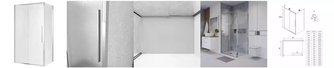 Душевой угол-ограждение «Niagara» Nova NG-65-13CH-CH80-34 130/80 шиншилла/хром без поддона левый Душевой угол-ограждение «Niagara» Nova NG-65-13CH-CH80-34 130/80 шиншилла/хром без поддона левый