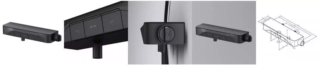 Смеситель для ванны «Am.Pm» Func F8F10522 чёрный матовый