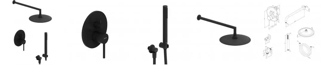 Душевая система «Damixa» Scandinavian Pure 936520300 чёрная