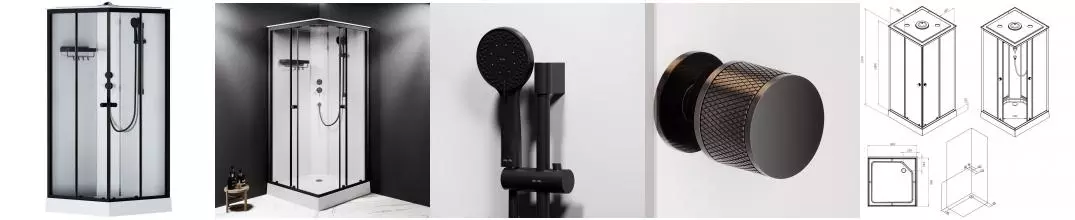 Душевая кабина «Am.Pm» X-Joy W94C-403-090BT 89,5/89,5 низкий поддон прозрачная/белая