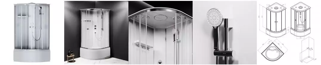 Душевая кабина «Am.Pm» X-Joy W94C-401A-090MT 88/88 высокий поддон прозрачная/белая