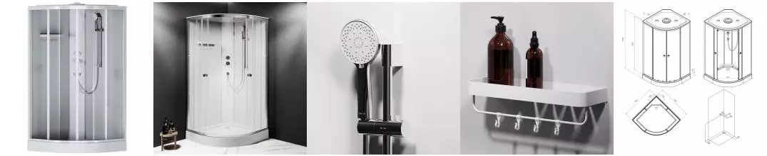 Душевая кабина «Am.Pm» X-Joy W94C-401-100MT 99,5/99,5 низкий поддон прозрачная/белая