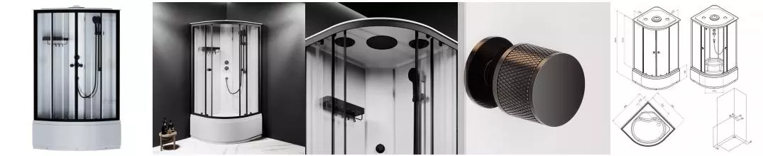 Душевая кабина «Am.Pm» X-Joy W94C-401A-090BT 88/88 высокий поддон прозрачная/белая