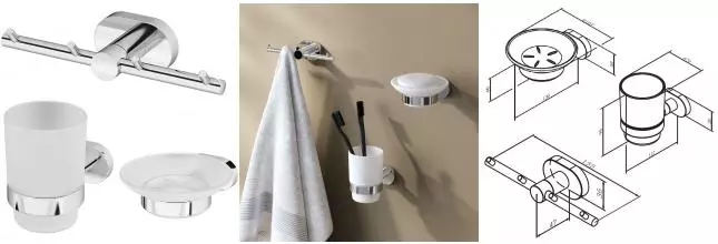 Набор аксессуаров «Am.Pm» Sense L AK74B0403W на стену хром