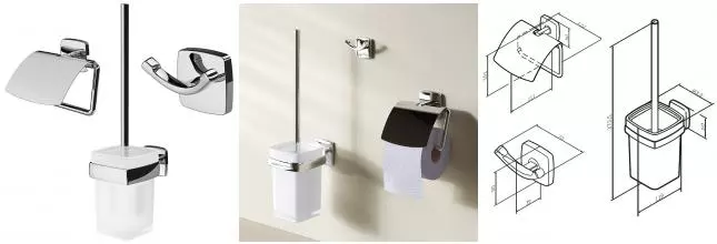 Набор аксессуаров «Am.Pm» Gem AK90T1703W на стену хром