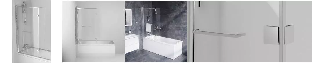 Шторка на ванну стеклянная «Damixa» DX35WBS-D7W1-150MT 80/150 прозрачная/хром универсальная