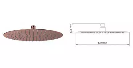 Верхний душ «WasserKRAFT» Asphe A330 розовое золото Верхний душ «WasserKRAFT» Asphe A330 розовое золото