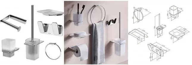 Набор аксессуаров «Am.Pm» Inspire V2.0 AK50D0906W на стену хром