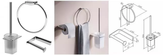 Набор аксессуаров «Am.Pm» Inspire V2.0 AK50T0803W на стену хром