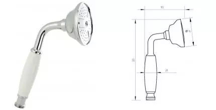 Ручная лейка «Migliore» Ricambi 30884 хром Ручная лейка «Migliore» Ricambi 30884 хром