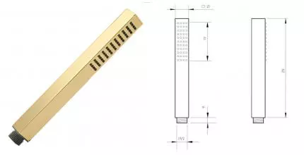 Ручная лейка «Migliore» Quadra 20041 золото Ручная лейка «Migliore» Quadra 20041 золото