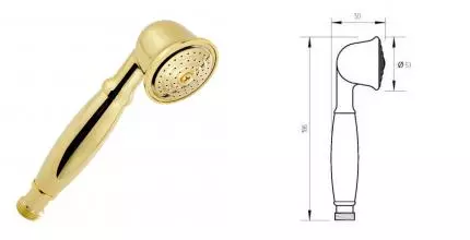 Ручная лейка «Migliore» Ricambi 30882 золото Ручная лейка «Migliore» Ricambi 30882 золото