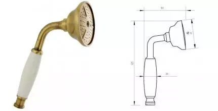 Ручная лейка «Migliore» Ricambi 30885 бронза