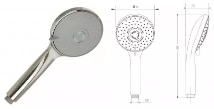 Ручная лейка «Migliore» Grazia 29688 хром Ручная лейка «Migliore» Grazia 29688 хром