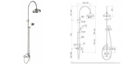 Душевая система «Migliore» Oxford 30946 хром Душевая система «Migliore» Oxford 30946 хром